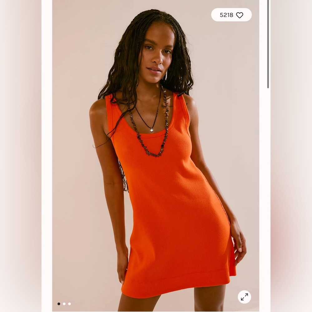 Free People Orange Mini Dress